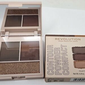 Makeup Revolution Contour Powder Compact - Deep Brown and Gold